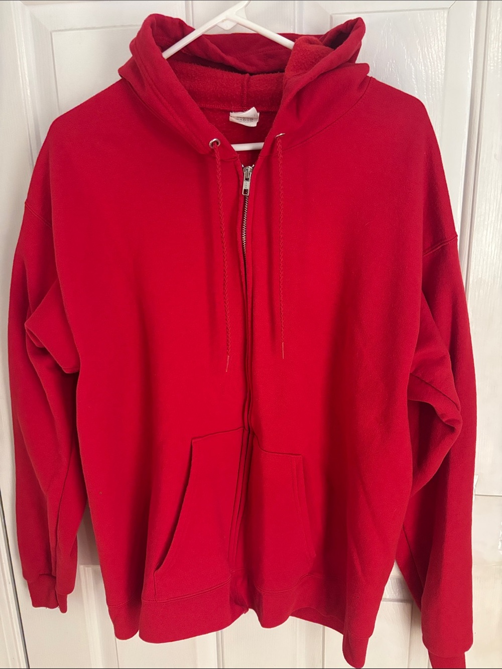 Hanes Red EcoSmart Zip Hoodie